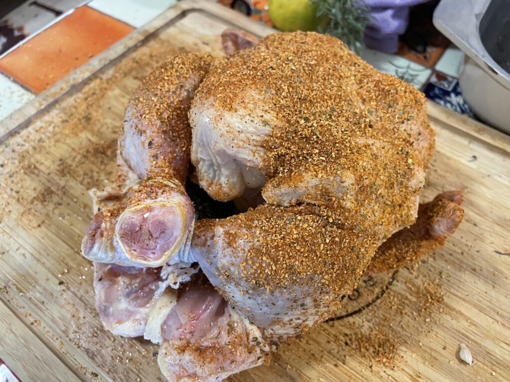 Prepped Chicken for Smoking - Hey! Cook Something!